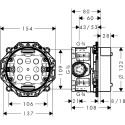 Встраиваемая коробка HANSGROHE iBox, 01850180