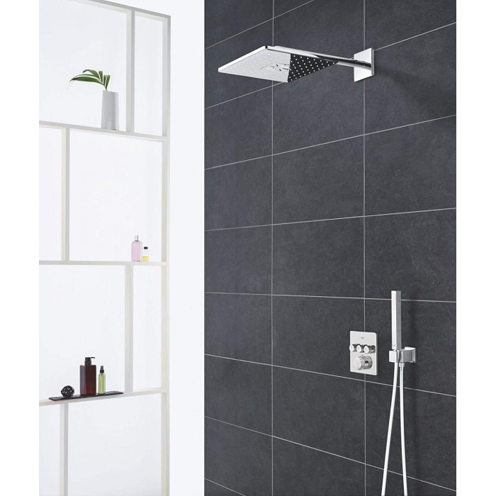 Seina sisse termostaatdušikomplektid GROHE Grohtherm SmartControl, harjatud jahe päikesetõus