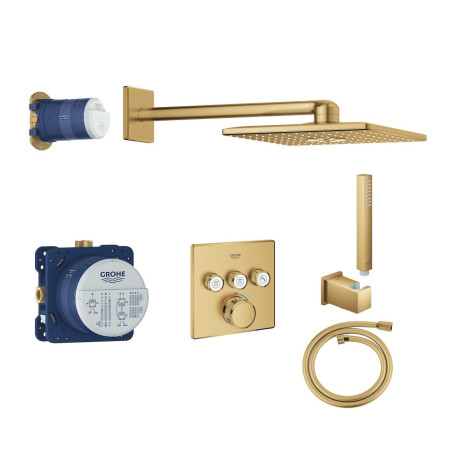 Pre-wall thermostatic shower set GROHE Grohtherm SmartControl, cool sunrise