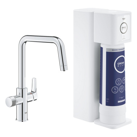 Virtuvė (plautuvės) maišytuvas GROHE Blue Pure Eurosmart Starter Kit su atbuliniu osmoso filtru, 30586000