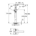 Floor bathroom faucet GROHE Allure, 25222GN1