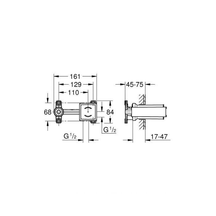 Скрытая часть для смесителя GROHE, 23200002