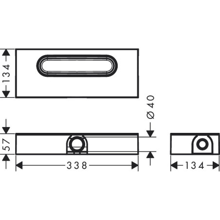 The lower part for the shower channel HANSGROHE uBox Universal Base, 01000180