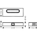 Apatinė dalis dušo latakui HANSGROHE uBox Universal Base, 01000180