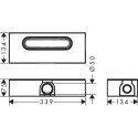 Dušas kanāla apakšējā daļa HANSGROHE uBox Universal Base, 01001180