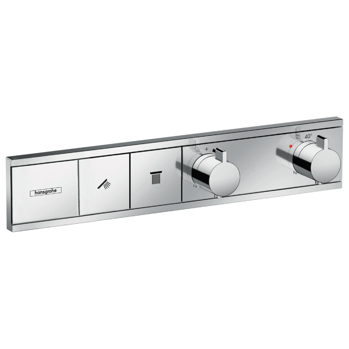 Pirmssienas termostata duša 4 in 1 komplekts HANSGROHE Rainfinity Showerpipe 360 1jet, hroma