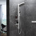 Настенный термостатический душ 4 в 1 комплект HANSGROHE Rainfinity Showerpipe 360 1jet, Матовый белый