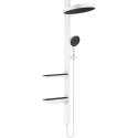 Настенный термостатический душ 4 в 1 комплект HANSGROHE Rainfinity Showerpipe 360 1jet, Матовый белый
