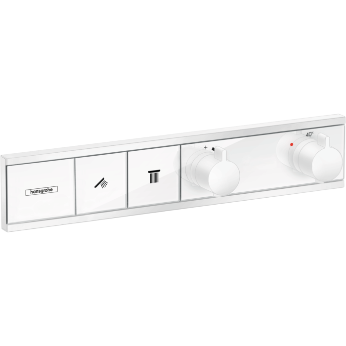 Настенный термостатический душ 4 в 1 комплект HANSGROHE Rainfinity Showerpipe 360 1jet, Матовый белый