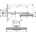 Seinale paigaldatav termostaatdušš 5 in 1 komplekt HANSGROHE Rainmaker Select 460 3jet, must/kroom