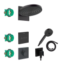 Pirmssienas termostata duša 7 in 1 komplekts HANSGROHE Pulsify S 260, 2jet, Matt Black