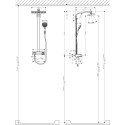 Termostatinė lietaus dušo sistema HANSGROHE Raindance E Dušo vamzdis 360 1jet, 27288000