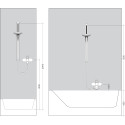 Dušas kabīnes komplekti HANSGROHE Raindance Select S 150 3jet 90 cm, 26626400