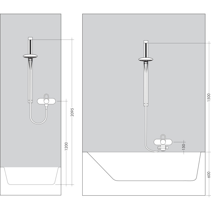 Dušo stovo komplektai HANSGROHE Raindance Select S 150 3jet 90 cm, 26626400