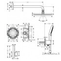 Pirmssienas termostata duša 7 in 1 komplekts HANSGROHE Raindance S, 27959670
