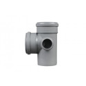 Internal sewage spatial quadruple 110 x 50/90°, right, gray
