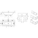 Acrylic rectangular bath RAVAK City Slim