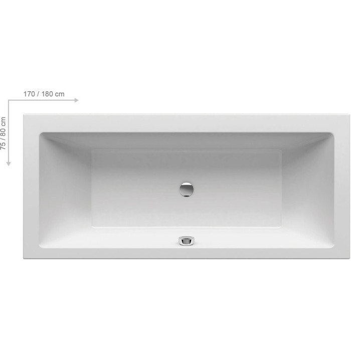 Acrylic rectangular bath RAVAK Formy 01
