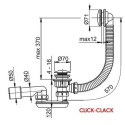 Sifoni vannai RAVAK 570 Noklikšķiniet uz Clack, X01746