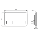 Flush plate VILLEROY & BOCH 200G with glass is LED shell, 921843RB