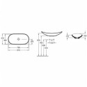 Washbasin built in VILLEROY & BOCH My Nature 810 x 410 mm