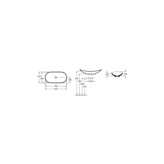 Villeroy & BOCH My Nature iebūvēta izlietne 810 x 410 mm