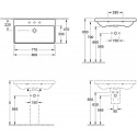 Valamumööbel VILLEROY & BOCH Avento 800 x 470 mm Ceramic plus kattega, 415680R1