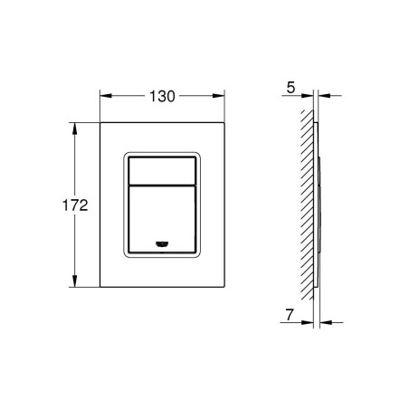 WC loputusnupp GROHE Skate Cosmopolitan S, 37535000