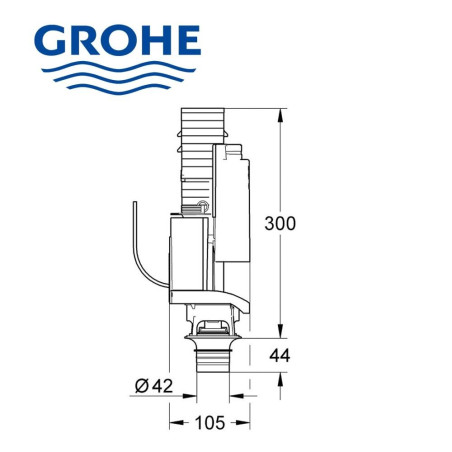 Pirms tvertnes skalošanas vārsts GROHE Retro-fit komplekts dubultā skalošana, 38736000