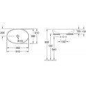 Villeroy & BOCH Artis iebūvēta izlietne 610 x 410 mm