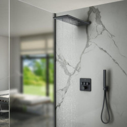 Apakštīkla termostata dušas komplekts MARINER Eden B, komplekts Matt Black