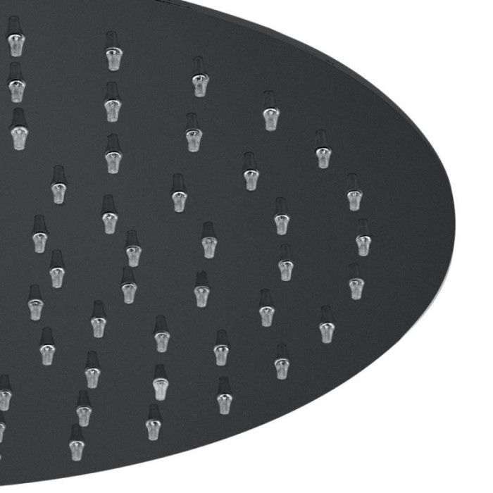 Seinale paigaldatav termostaatdušikomplekt koos seinahoidikuga MARINER Logica komplekt, Matt Black