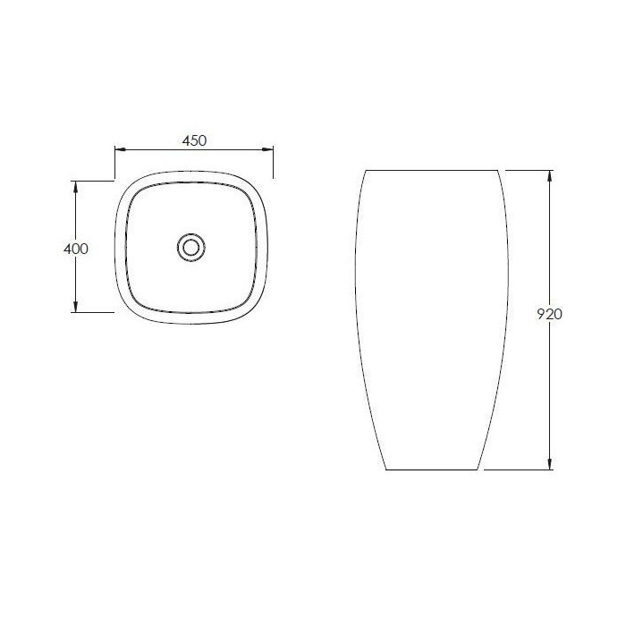 Freestanding washbasin ALICE CERAMICA Nur (feathered choice)