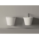 Pakabinamas unitazas ALICE CERAMICA Hide Round Rimless su Slim Slow close dangčiu