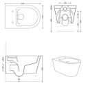 Подвесной унитаз ALICE CERAMICA Hide Round Rimless with Slim Slow close Cover
