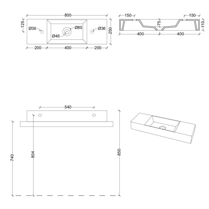 Friday ALICE CERAMICA Spy 800 x 250 мм (оперенный выбор)