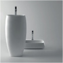 Freestanding washbasin with hole for faucet ALICE CERAMICA Nur (selection of feathers)