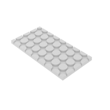 Sausa sistēmas plāksne (apļi) EPS 300 MEPAfloor 1200 x 600 x 25 mm