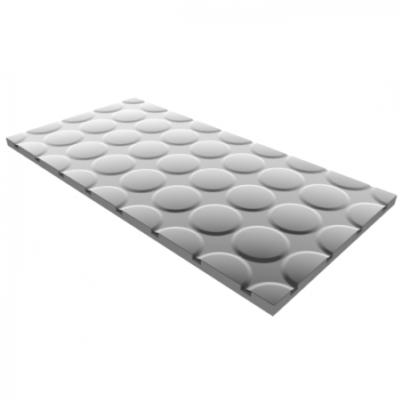 Sausa sistēmas plāksne (apļi) EPS 300 MEPAfloor 1200 x 600 x 25 mm, ar alumīniju