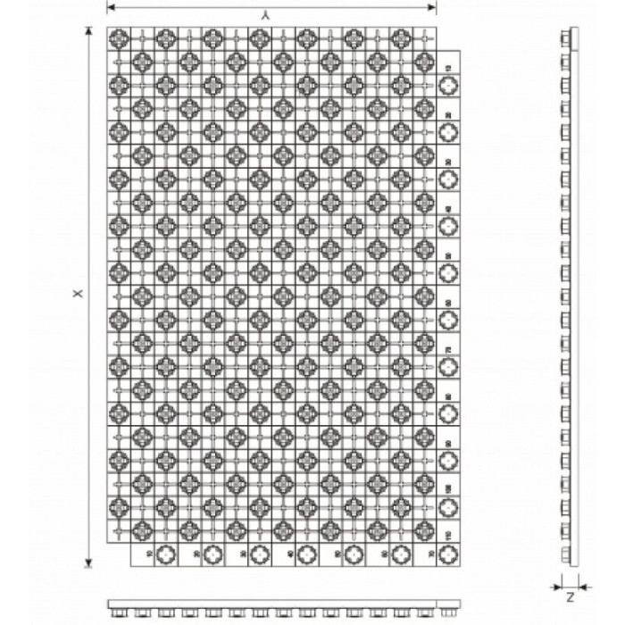 Mounting plate MEPAfloor with insulation 1400 x 800 mm x 31 mm