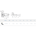 Duširenni GEBERIT Cleanline DN 50 - H 90-220 mm alumine osa, 154.150.00.1