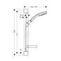 Dušialuse komplektid HANSGROHE Croma 100 Vario / Unica'C 90 cm, seebikarbiga, 27771000