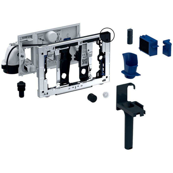 Potinkinis WC rėmo kits GEBERIT Duofix (4 in 1) su Doufresh kvapų ištraukimo priedais