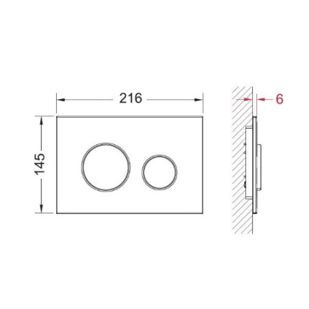 Flush plate TECEloop, black-matte