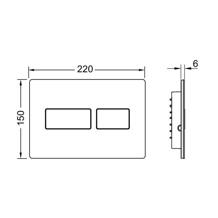 Flush plate TECEsolid, stainless steel