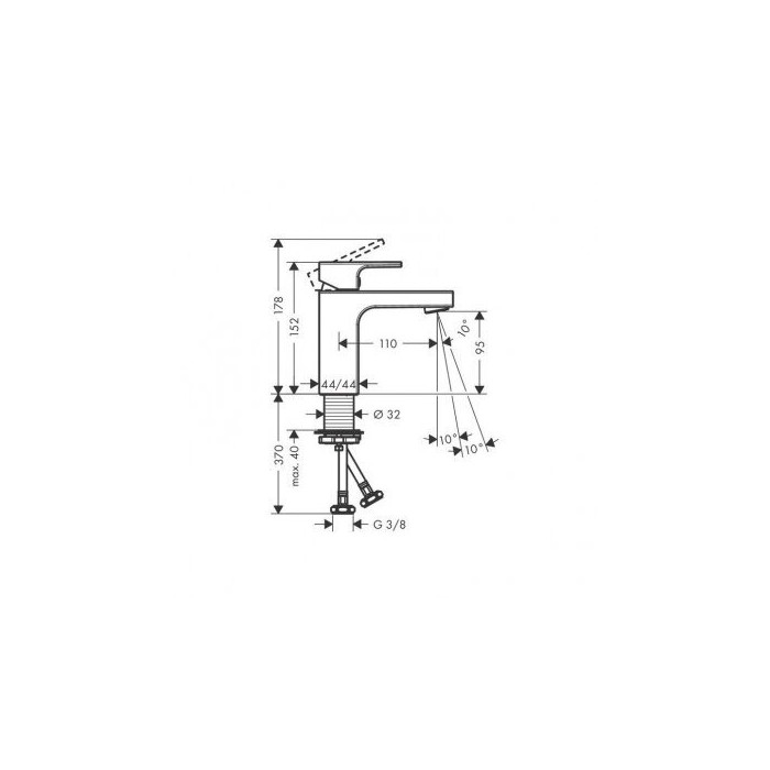 Valmusegisti HANSGROHE Vernis Shape 100, 71569670