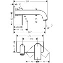 Priekšsienas jaucējkrāns izlietnei HANSGROHE Vernis Shape, 71578000