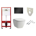 Pre-wall universal toilet (WC) frame sets TECEprofil Base (4 in 1) + suspended toilet LAUFEN Lua Rimless with slim S
