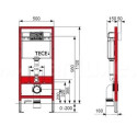 Universaalse WC (WC) seina sisse paigaldatavad raamikomplektid TECEprofili alus (4 in 1) + peatatud WC LAUFEN Lua Rimless õhukes