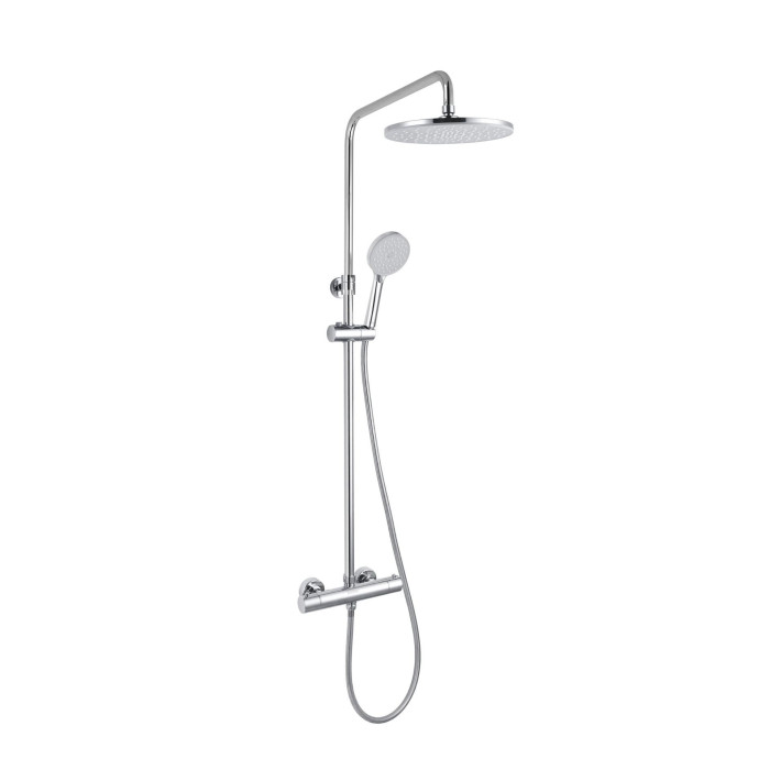 Thermostatic shower system EU 228 mm, 3jet, chromium